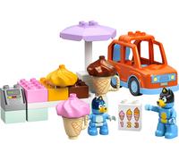 LEGO Duplo Visite chez Le Marchand de Glace avec Bluey - Jouet Educatif avec Voiture, Stand de Glaces & 2 Figurines Dont Papa Bandit - Motricité Fine - Cadeau pour Fille ou Garçon dès 2 Ans 10458