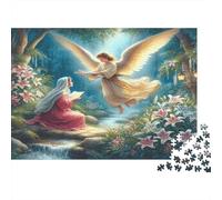 Visite d'ange Puzzle 1000 Pièces Papier recyclé pour Adultes Puzzle pour Adultes Impossible Difficile Stimulant Excellente idée Cadeau pour décompression à la Maison 38x26cm/1000pcs