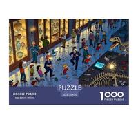 Visite Nocturne du musée : Chaos Puzzle en Bois Imperméable DIY Puzzles De 1000 Pièces pour Adultes Impossible Jeux Éducatifs