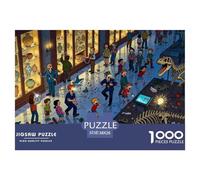 Visite Nocturne du musée : Chaos Puzzle en Bois Imperméable Puzzles De 1000 Pièces pour Adultes Amusant De Décoration pour La Maison