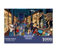Visite Nocturne du musée : Chaos Puzzle en Bois Imperméable Puzzles De 1000 Pièces pour Adultes Cadeaux Impossible Jeux De Stimulants