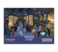 Visite Nocturne du musée : Chaos Puzzle en Bois Imperméable Puzzles De 1000 Pièces pour Adultes Cadeaux Amusant De Décoration pour La Maison