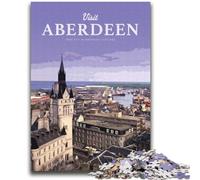 Visitez Aberdeen Jigsaws 1000 pièces pour Adolescents, Jouets de Jeu stimulants, Chaque pièce est Unique - Jeu Familial Stimulant 2000 pièces (70x100cm)