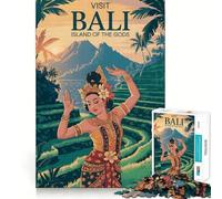 Visitez Bali︰ Île des Dieux Puzzle 1000 pièces Jeu Amusant et ludique grâce à la Technologie de découpe Laser avancée Jouet de Loisirs d'intérieur (50x75cm)