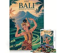 Visitez Bali︰ L'île des Dieux Puzzles de 1000 pièces pour Adolescents Sharp Recall Serene Escape Uniform Cut Perfect Christmas (38x52cm)