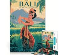 Visitez Bali︰ L'île des Dieux Puzzles de 1000 pièces pour Adolescents Souvenirs et Jeux Amusants Emboîtement Parfait sans espaces Activité Amusante en Famille Le Soir (38x26cm)