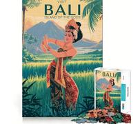 Visitez Bali︰ Puzzle Île des Dieux 1000 Pièces Jeu de Construction Concentration Zéro Espace Ajustement Parfait Activité Récompenseuse pour Les Jours de Pluie (50x75cm)