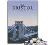Visitez Bristol Jigsaws Puzzles 1000 pièces pour Adultes, Cadeaux d'anniversaire pour Tuer Le Temps, Cadeaux, décoration Murale pour 14 Ans et Plus (2000 pièces, 70x100cm)