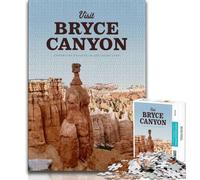 Visitez Bryce Canyon Puzzles 1000 pièces pour Adultes, Difficile à compléter mais Amusant et Humoristique Jeu éducatif pour Anniversaire 75x50cm