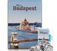 Visitez Budapest Puzzles 1000 pièces pour Adultes, Jeu Stimulant et Jeu Familial idéal comme Cadeau pour Toute la Famille 50x75cm