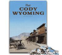 Visitez Cody Wyoming, Puzzle 1000 pièces pour Adolescents, Jeu Familial Anti-Stress, défi Difficile, Collection d'artistes, Beaux-Arts (38x26cm)