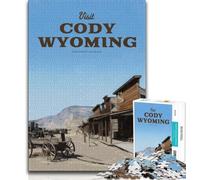 Visitez Cody Wyoming Puzzles pour Adultes 1000 pièces, Jeu Familial Anti-Stress, défi Difficile, Superbes Cadeaux et Jouets 50x75cm