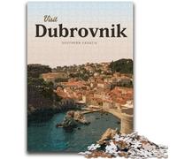 Visitez Dubrovnik, Puzzles pour Adultes, 1000 pièces, Jouet éducatif, Jeux familiaux Amusants, décoration intérieure Unique, 1000 pièces (50x75cm)