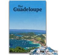 Visitez Guadeloupe Puzzles 1000 pièces pour Adultes, Jouet éducatif et décompressant pour Anniversaire, Noël 1000 pièces (50x75cm)