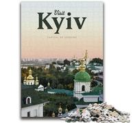 Visitez Kiev Puzzles pour Adultes 1000 pièces, Jeux éducatifs, décoration de la Maison, adapté à la décoration de Bureau 1000 pièces (26x38cm)