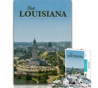 Visitez la Louisiane Puzzles pour Adolescents Puzzle 1000 pièces, Jeux Amusants Chaque pièce est Unique - Jeu Familial Stimulant et Amusant 38x26cm