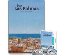 Visitez Las Palmas Puzzles pour Adolescents Puzzle de 1000 pièces, Aidez Le Cerveau à exercer des Jouets addictifs pour cultiver la Patience Une œuvre d'art 50x75cm