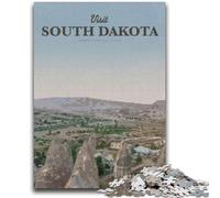 Visitez Le Dakota du Sud, Puzzle 1000 pièces pour Adolescents et Adultes, Jeu Stimulant et Jeu Familial, Interaction Parent-Enfant, 1000 pièces (26x38cm)