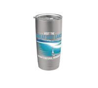Visitez le grand bateau à voile Salt Lake Marina Utah Tourist Gobelet isotherme en acier inoxydable double paroi