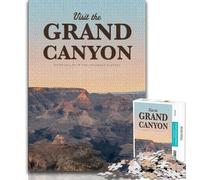 Visitez Le Grand Canyon Puzzles pour Adultes Adolescents Puzzle 1000 pièces, Aidez Le Cerveau à exercer des Jouets addictifs pour cultiver la Patience Une œuvre d'art 38x26cm