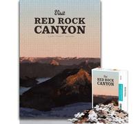 Visitez Le Red Rock Canyon, Puzzle de 1 000 pièces pour Adultes et Adolescents Un Jeu Stimulant et Amusant pour Toute la Famille pour Toute la Famille 38x26cm