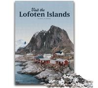 Visitez Les îles Lofoten Puzzles pour Adultes et Adolescents, Aidez Le Cerveau à exercer des Jouets addictifs pour cultiver la Patience Décoration Parfaite 1000 pièces (50x75cm)