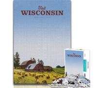 Visitez Les Puzzles du Wisconsin 1000 pièces pour Adultes et Adolescents, Aidez Le Cerveau à exercer des Jouets addictifs pour cultiver la Patience et l'interaction Parent-Enfant 38x26cm