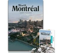 Visitez Montréal Puzzles 1000 pièces pour Adolescents Cadeaux, Jeux Amusants en Famille Idéal comme Cadeau pour Toute la Famille 38x26cm