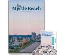 Visitez Myrtle Beach Puzzles pour Adultes Puzzle 1000 pièces, Aidez Le Cerveau à exercer des Jouets addictifs pour cultiver la Patience Une œuvre d'art 38x26cm