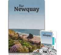 Visitez Newquay Puzzles pour Adolescents Puzzle 1000 pièces, Jouet éducatif d'apprentissage idéal comme Cadeau pour Toute la Famille 50x75cm