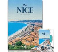 Visitez Nice Jigsaw Puzzles pour Adultes 1000 Puzzles, Cadeaux de Jeu stimulants pour est idéal comme Cadeau pour Toute la Famille 75x50cm