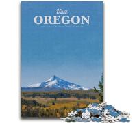 Visitez Oregon Jigsaws 1000 pièces pour Adolescents, Jouets de Jeu stimulants Chaque pièce est Unique - Jeu Familial Stimulant 1000 pièces (26x38cm)