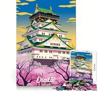 Visitez Osaka Jigsaw Puzzles pour Adultes 1000 pièces Développe la logique Activité relaxante Assemblage précis Idée Cadeau pour Les fêtes (38x52cm)