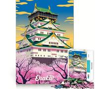 Visitez Osaka Puzzle de 1000 pièces pour Adultes Jeu de logique Découpe de précision Bords Lisses pour Les réunions de Famille (38x26cm)