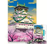 Visitez Osaka Puzzles 1000 pièces pour Adolescents Jeu Stimulant Le Cerveau Emboîtement précis sans espaces Activité relaxante en Groupe à l'intérieur (50x75cm)