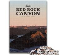 Visitez Red Rock Canyon, Puzzle de 1000 pièces pour Adultes et Adolescents, Aidez Le Cerveau à exercer des Jouets addictifs pour cultiver la Patience, décoration Parfaite, 1000 pièces (26x38cm)