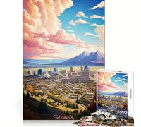 Visitez Salt Lake City ! Puzzles de 1000 pièces pour Adolescents entraînement cérébral, Plaisir Facile, découpe Laser, Joli Cadeau (50x75cm)