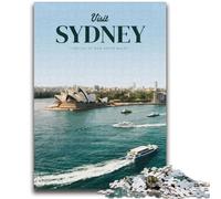 Visitez Sydney Puzzles 1000 pièces pour Adultes, Jeu éducatif et décompressant pour Anniversaire et Noël 2000 pièces (70x100cm)