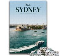 Visitez Sydney Puzzles pour Adolescents Puzzle 1000 pièces, Jeu Stimulant et Jeu Familial Interaction Parent-Enfant 1000 pièces (50x75cm)