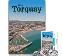 Visitez Torquay Puzzles pour Adolescents Puzzle 1000 pièces, Assemblage de Motifs, activités Amusantes à la Maison, Cadeau d'anniversaire, Cadeaux de Voyage 38x26cm