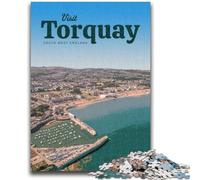Visitez Torquay Puzzles pour Adolescents Puzzle 1000 pièces, Jeu Familial éducatif adapté à la décoration de Bureau 1000 pièces (26x38cm)