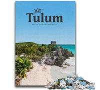 Visitez Tulum Puzzles pour Adultes et Adolescents, Aidez Le Cerveau à exercer des Jouets addictifs pour cultiver la Patience Décoration Parfaite 1000 pièces (50x75cm)