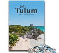 Visitez Tulum Puzzles pour Adultes et Adolescents, Puzzle Anti-Stress, défi Difficile pour la décoration de la Maison pour 14+ 2000 pièces (70x100cm)