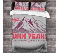 Visitez Twin Peaks Et Ghostwood National Forest Bourgogne Ensemble De Literie Pi¿¿Ces Housse De Couette Ensemble De Literie D¿¿Coratif Pi¿¿Ces A