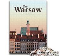 Visitez Varsovie Puzzles pour Adultes 1000 Puzzles, Jeu Stimulant pour est idéal comme Cadeau pour Toute la Famille 1000 pièces (26x38cm)