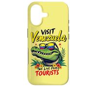 Visitez Venezuela We Live from Tourists Crocodile Funny Joke Coque pour iPhone 17