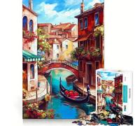 Visitez Venise ! Puzzle de 1000 pièces pour Adultes,défi Mental,découpe Nette,alignement Parfait,activité Amusante en Famille Le Soir (38x26cm)
