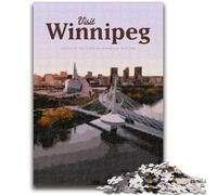 Visitez Winnipeg Puzzles pour Adultes et Adolescents Puzzles, Jouets éducatifs et Anti-Stress, adaptés à la décoration de Bureau (50x75cm)