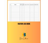 Visitor Log Book: Sign-In and Sign-Out Register for Guests, Large Size 8.5 x 11 Inches, Perfect for Offices, Schools, and Businesses