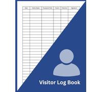Visitor Sign-In & Security Log Book: Visitor Register for Offices, Schools & Workplaces | Record Visitor Details, Entry & Exit Times | Large 8.5 x 11 Inch, 100 Pages